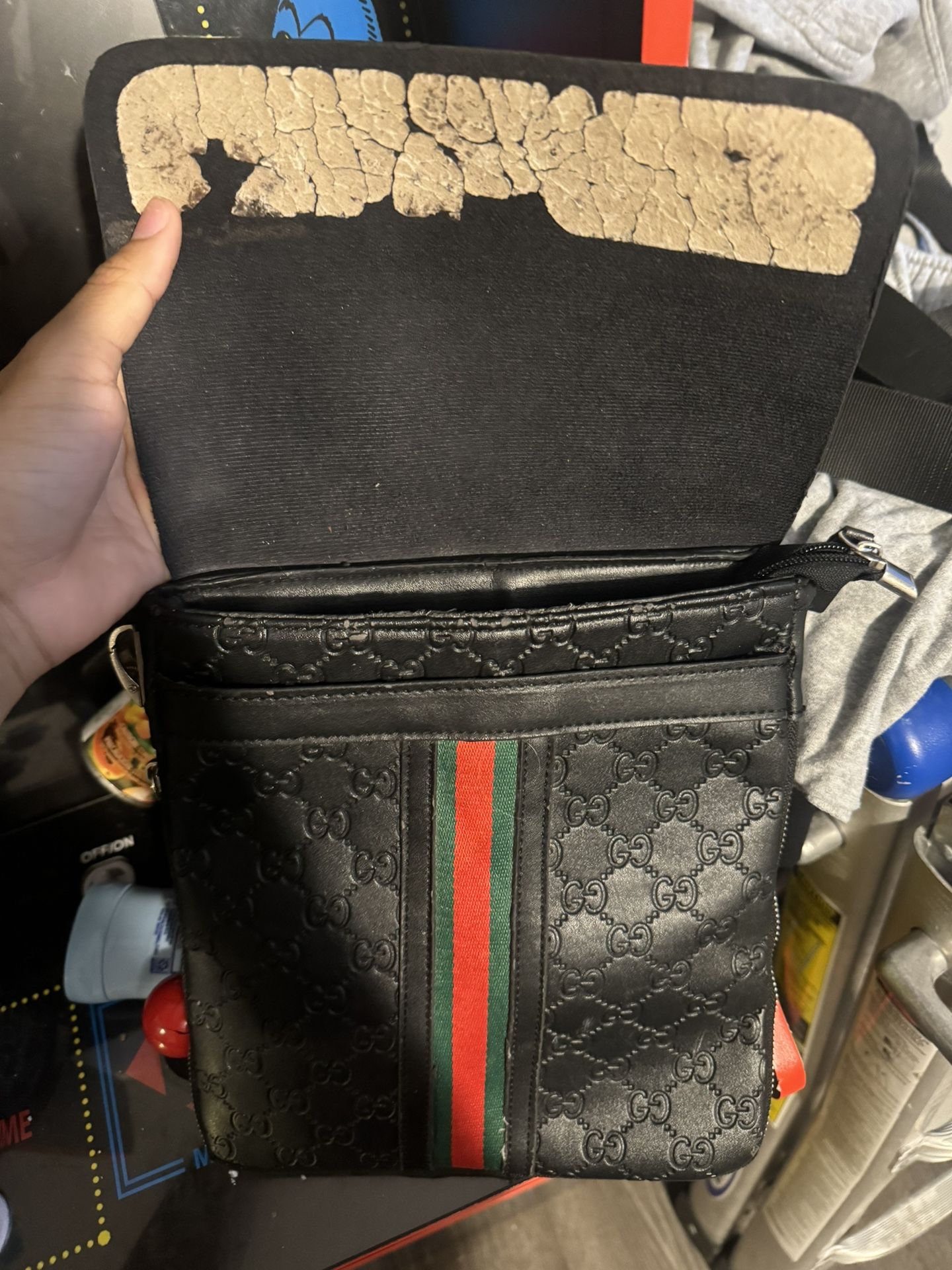 gucci bag ripped inside belt came off easy fixes clean bag