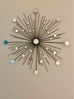West Elm Metal Sunburst Mirror / Wall Sculpture