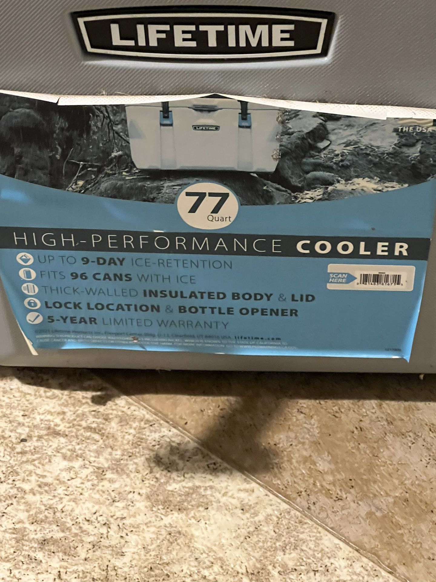 Lifetime 77 Quart High Performance Cooler, Gray