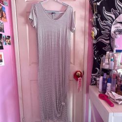 Striped Maxi T-Shirt Dress