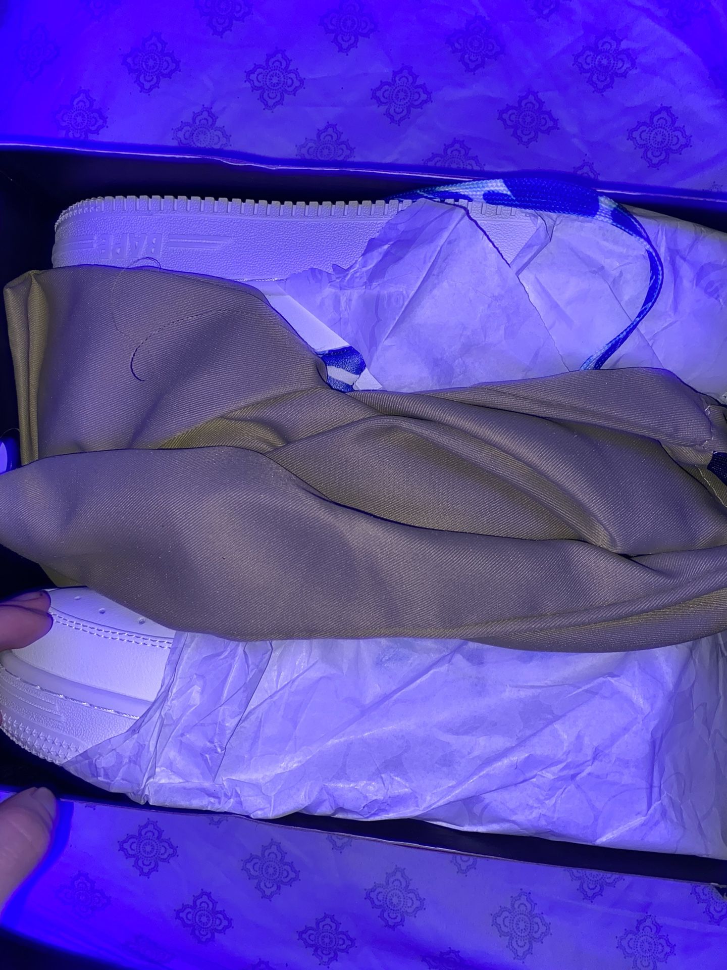 SIZE 9 Brand New Bape Shoes With BRAND LIGHT BLUE BAPE HOODIE DEAL