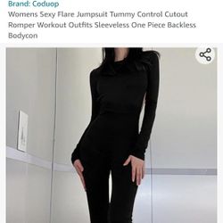 Sexy Black Flare Jumpsuit