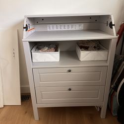 SUNDVIK Changing table/chest, gray
