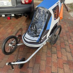 Giant PeaPod Bicycle Trailer W/Jogger Attachment