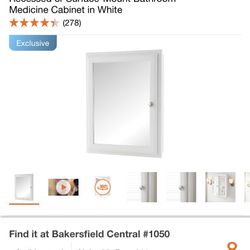 Home Decorators Collection 20-3/4 in. W x 25-3/4 in. H Fog Free Framed Recessed or Surface-Mount Bathroom Medicine Cabinet in White