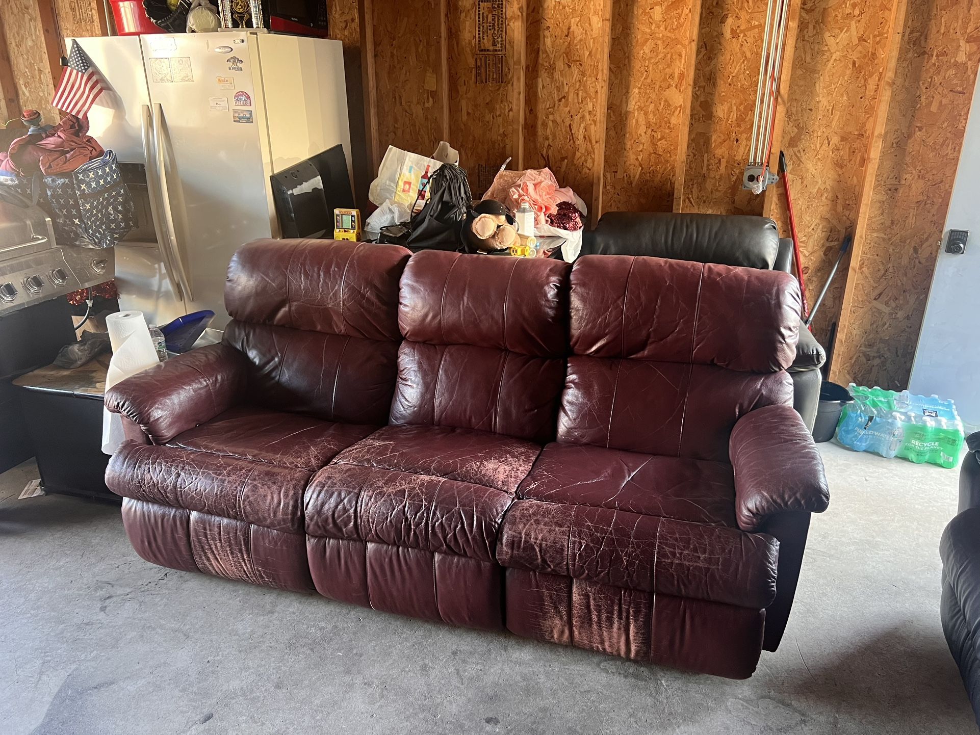 Red Leather Couch
