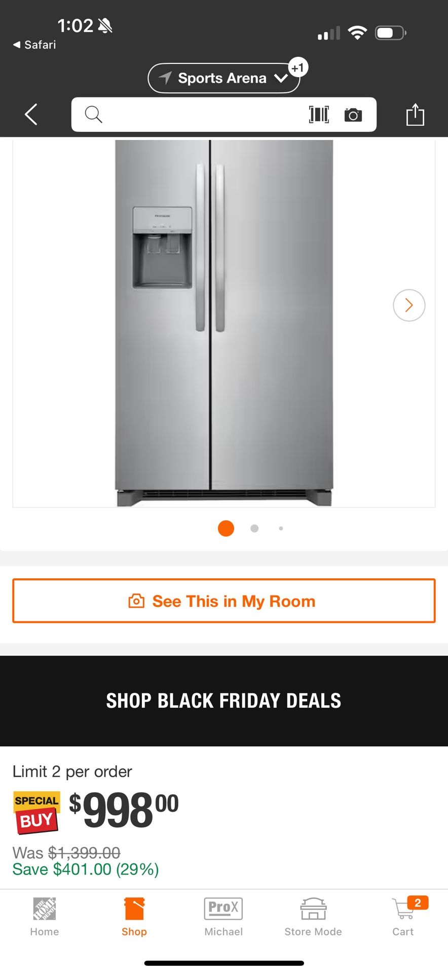 Double Door Refrigerator For Sale