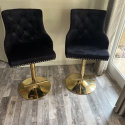 Bar stools Black And gold