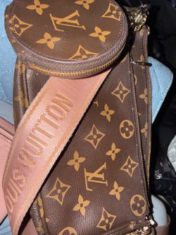 Authentic Louis Vuitton Multi Pochette Accessoires – Monogram/Pink Strap