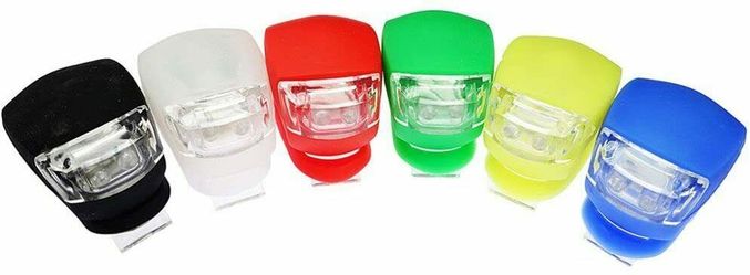 Silicone Bike Safety Head and Tail Lights, also for Running,. Strollers, Fishing Rods, Pets, ETC!!