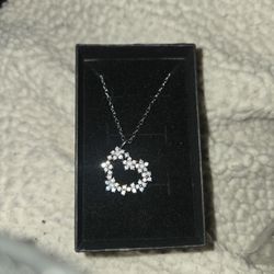 Stimulated Diamond Cluster Heart Pendant