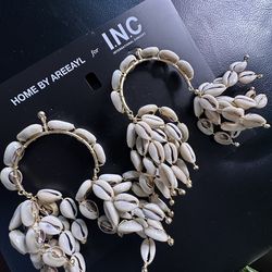 Home by Areeayl x INC Cowrie Mobile Earrings. New with tags   As seen on ELLE Magazine and Sports Illustrated. Worn by Beyoncé, Naomi Osaka, Tracee El