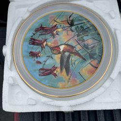 Hummingbird Antique Plate 