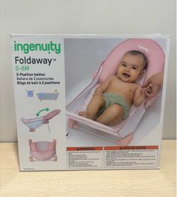 Ingenuity Foldaway 2-Position Baby Bather for baby girl ( pink )