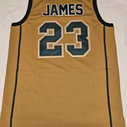 Unique Gold Irish Lebron James High School Basketball Jersey Size XL (NEW)