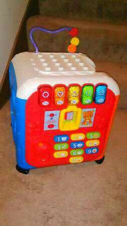 Vtech alphabet activity learning cube! Lights up, plays music etc..