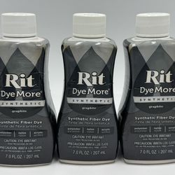 3x Rit Sythetic Dye More 7 Oz Graphite