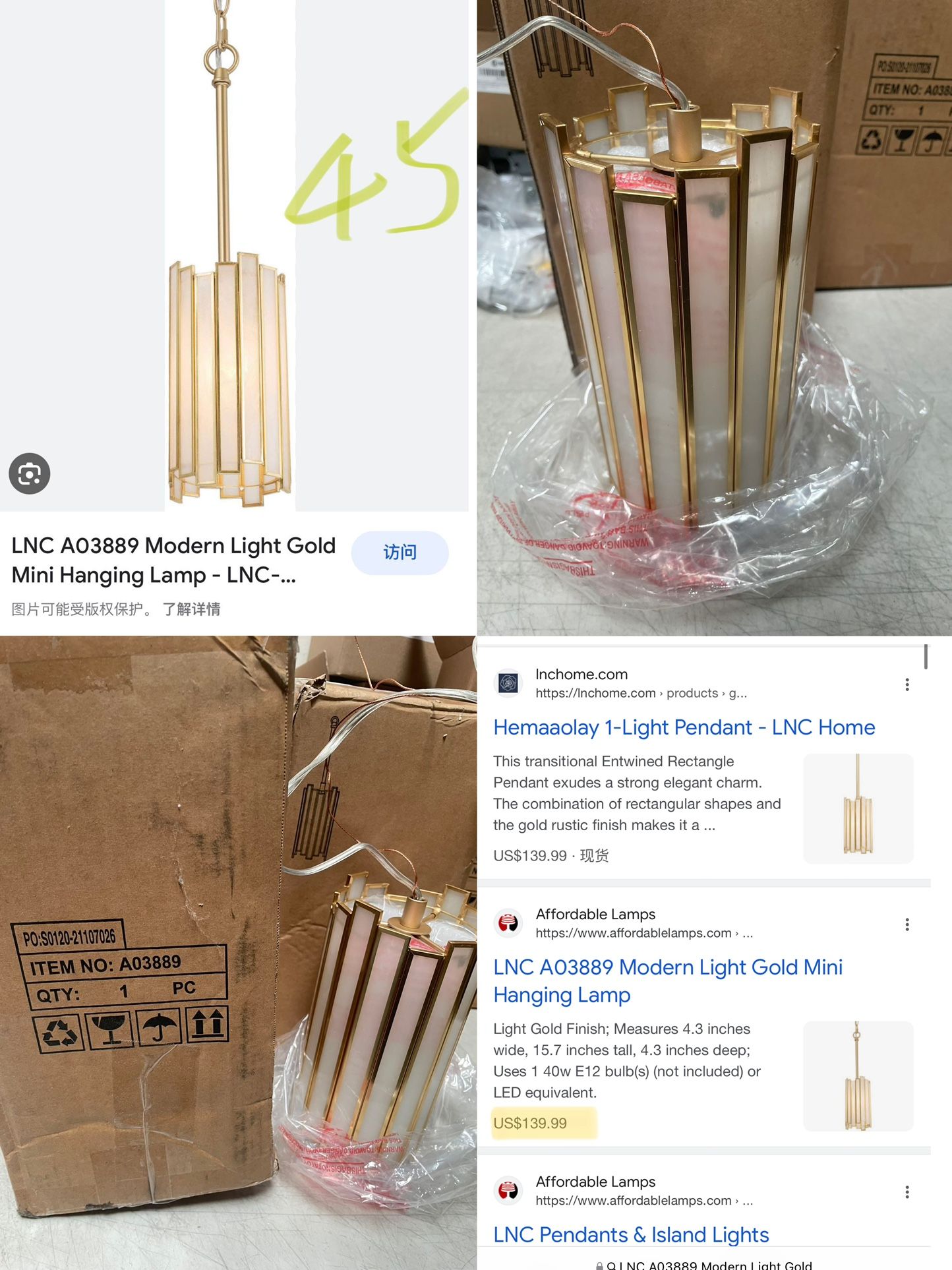 Lightings - Different Designs and Brands