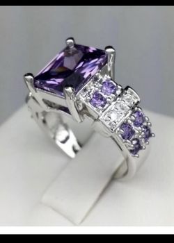 Silver Plated CZ Ring New Size 7