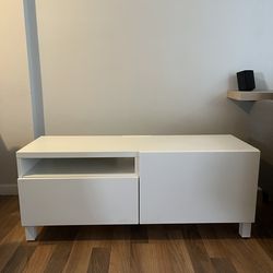 IKEA BESTÅ Storage Cabinet / TV Stand – White – Excellent Condition