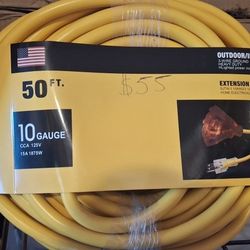 50ft 10 Gauge Extension Cords 3 Port 