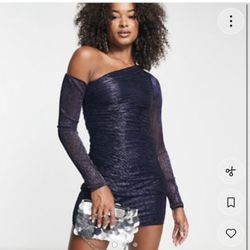 Topshop Shiny Bodycon Mini Dress 