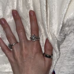 Brand New Fairy Style Two Piece Engagement Ring