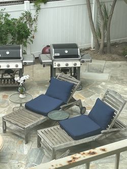 Patio recliners - teak