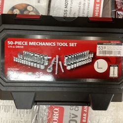 Husky 50-PIECE MECHANICS TOOL SET 1/4 in DRIVE (New)