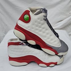 Jordan Air Jordan 13 Retro 414574-126 White Red Gray Leather Sneakers 5.5Y Kids