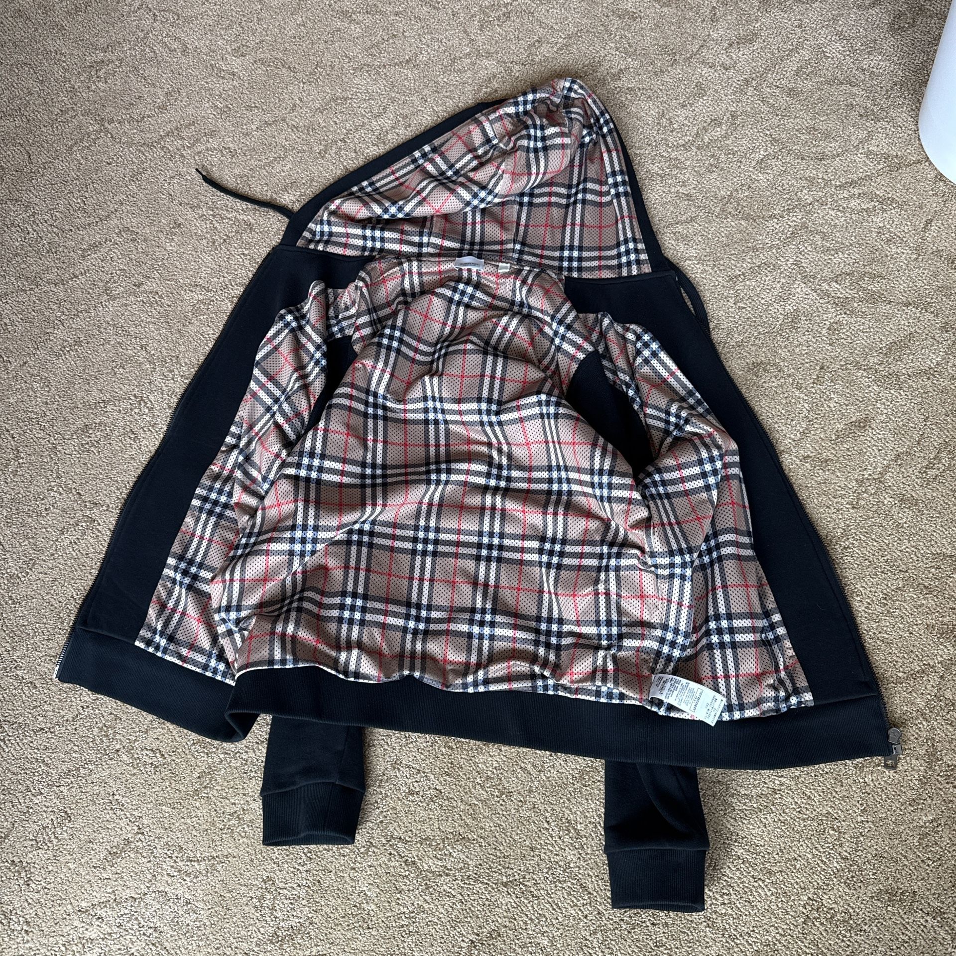 Burberry cotton blend zipup hoodie FW22 size L