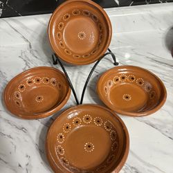 vintage Mexican clay bowl
