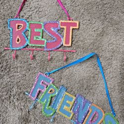 BEST FRIENDS BLING GLITTERY WALL ORGANIZERS SET