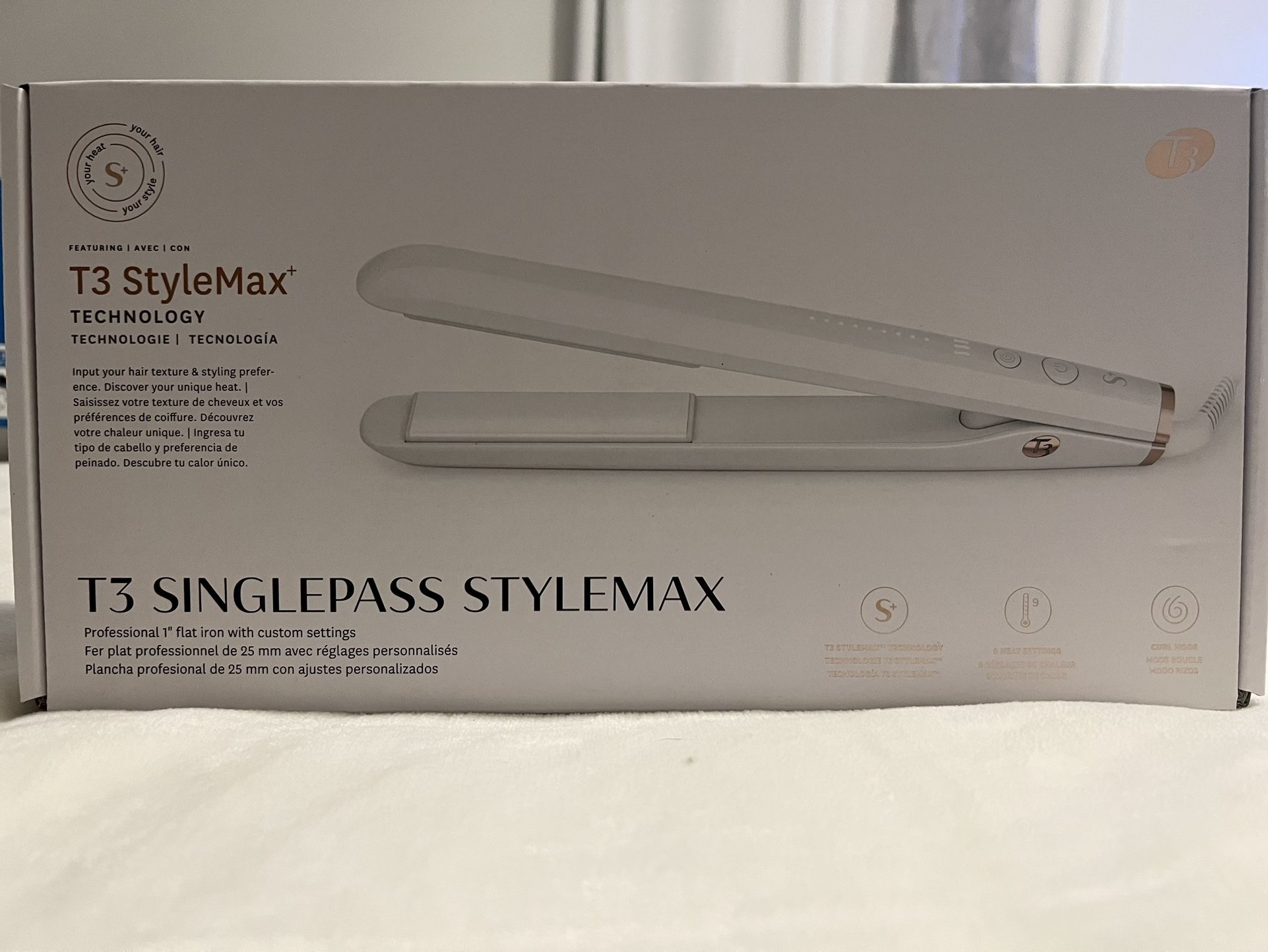 T3 singlepass stylemax 1” professional flat iron NEW retails $160!