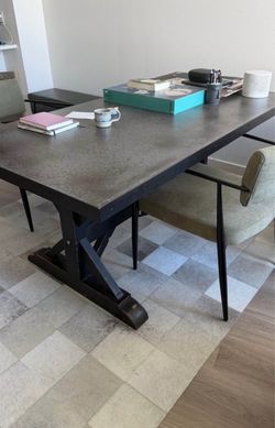 Large Industrial Trestle Dining Table / Work Table