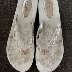 REDUCED ~ Like New Candies Sequined Flip Flops