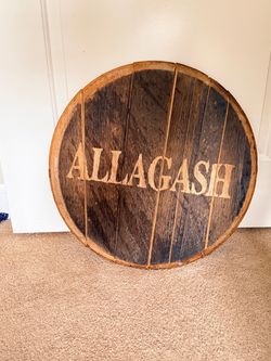Allagash Brewing Wooden Barrel Lid Sign