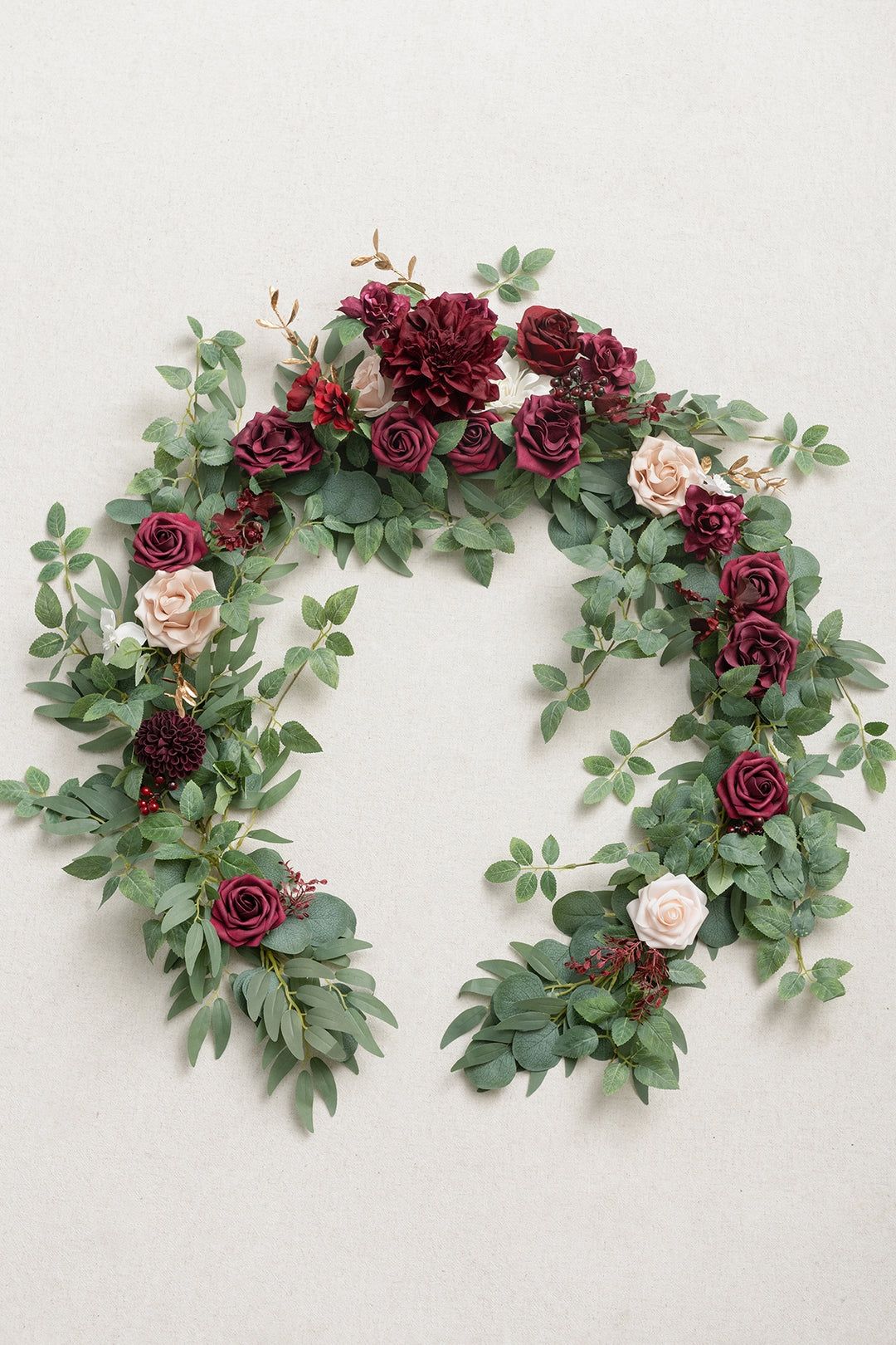 LING’S MOMENT 6FT FLOWER GARLAND IN ROMANTIC MARSALA (6 available for $230 ~ Wedding Decor)