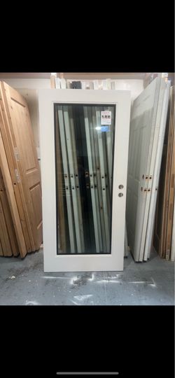 Exterior door entry door front door patio doo side door full glass low-e rated 35-3/4x76-1/4”  I have a Door comes with dual glass low-e rated Fibergl