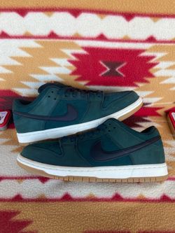 Nike SB Dunk Low Pro Deep Fir Orange Label FJ1674-300 Size 10.5 Used NoBox