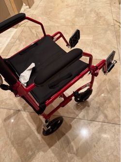 Medline transport wheelchair ultra light leg rest wheel chair