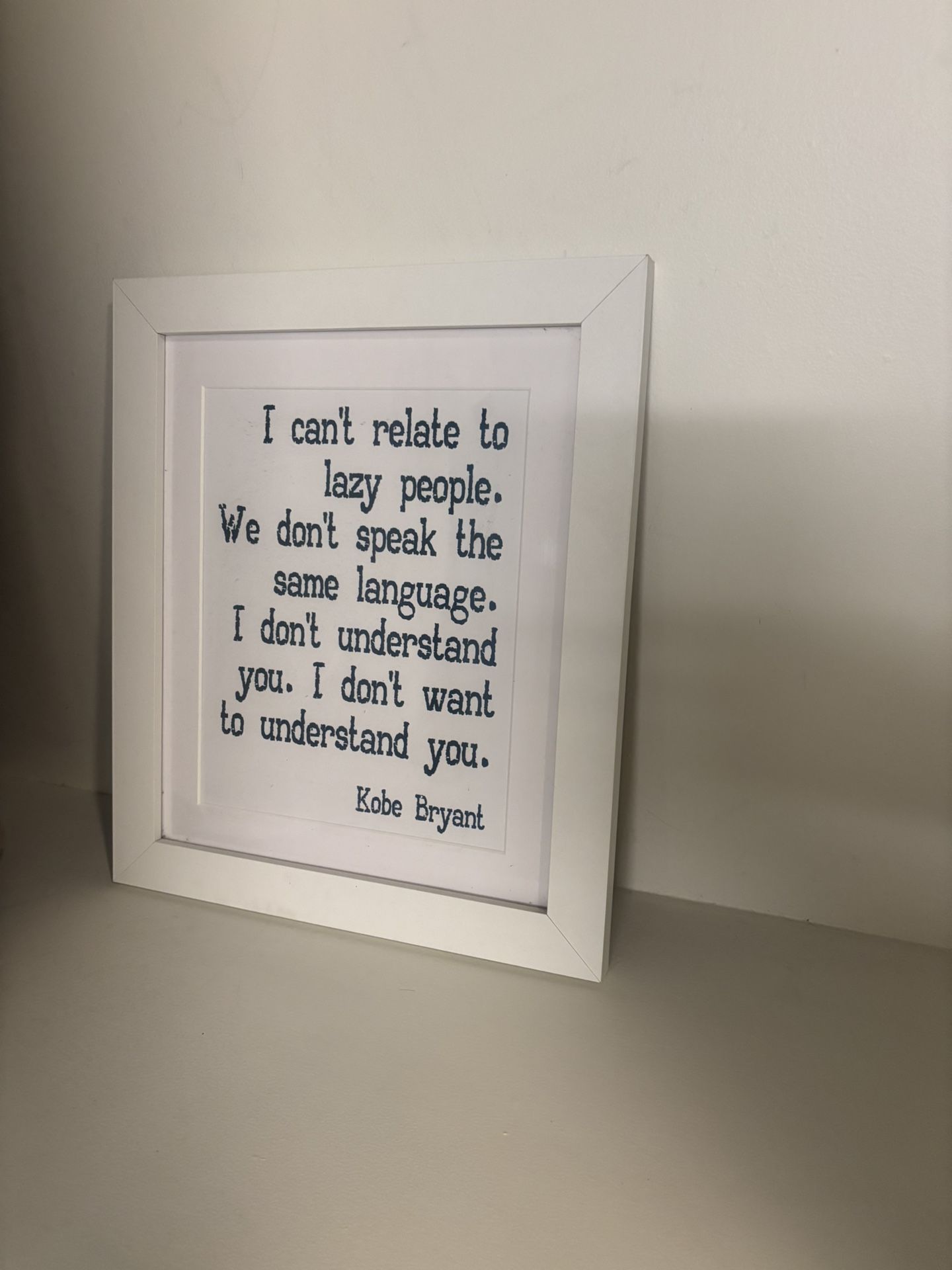 Kobe Quote Frame