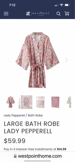 Lady Pepperell Floral Bath Robe Large
