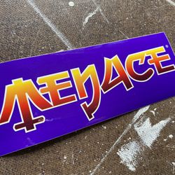 Vintage 90s MENACE Skateboards Clothing Brand Anime Sticker 