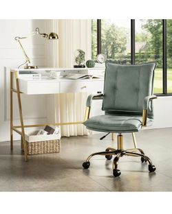 HOME Fauk Leather Adjustable Swivel Computer Chair