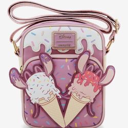 Loungefly Disney Stitch And Angel Ice Cream Cone Crossbody Bag