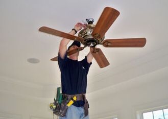 Ceiling fan, chandelier and light fixture installation