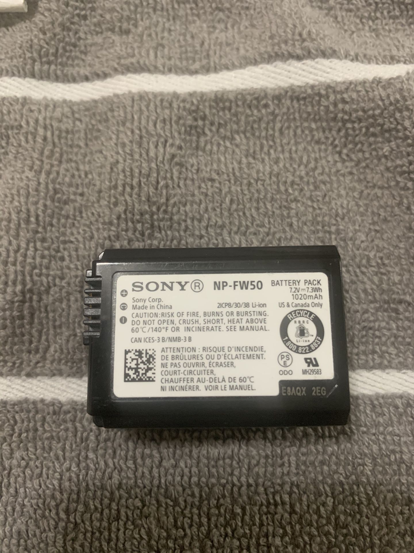 Sony battery NP-FW50