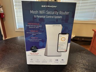 Gryphon Tower Super-Fast Mesh WiFi Router W/ Advance Firewall Security, Parental Controls & Content Filters.