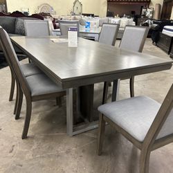 Large Wooden Dining room set with Chairs 